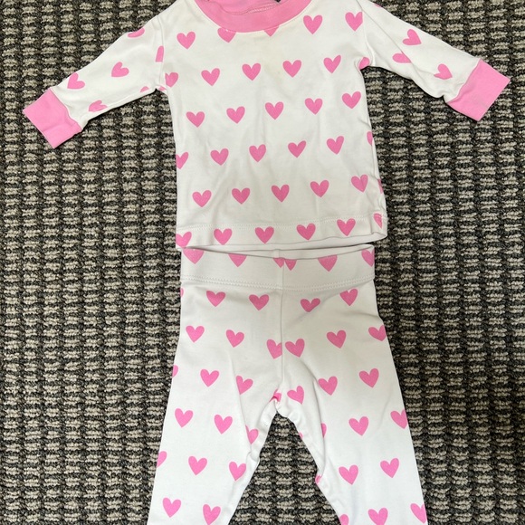Pink Heart Baby Pajamas - Picture 1 of 2